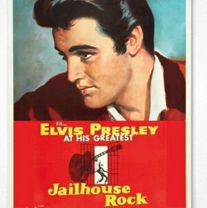 Vintage Elvis Presley Jail House Rock 1997 Poster